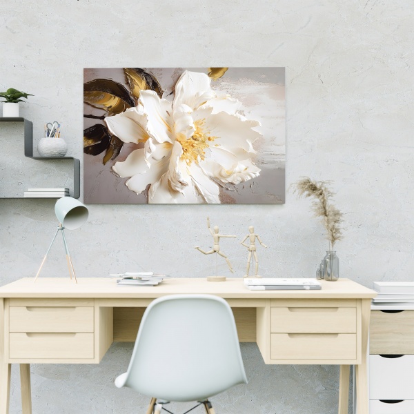 Картина на холсте Белый цветок 80x110 см WS Holst 21804202312 