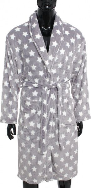Халат чоловічий La Nuit Зірки р. M сірий 