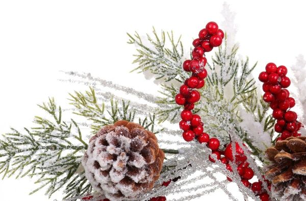 Венок новогодний с хвоей, ягодами d400 мм EPI-A3-49051HRW