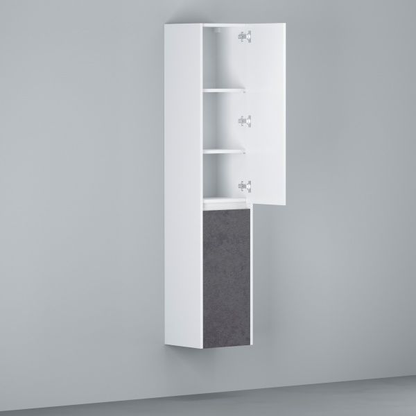 Шафа для ванної кімнати AM.PM M91CHR0356BF38 GEM S 35 см права білий глянець/базальт