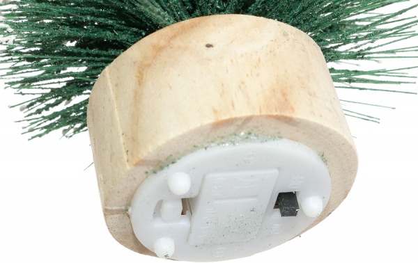 Елка декоративная с LED лампочками зеленая 9x25 см