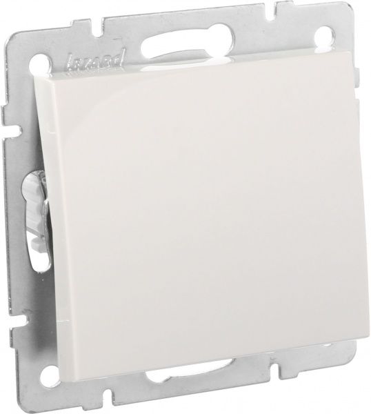 Вимикач перехресний одноклавішний Lezard Rain без підсвітки 220В крем 703-0388-107