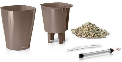 Кашпо Lechuza Deltini прямоугольный 1,2 л серо-коричневый (14904) 