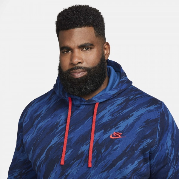 Джемпер Nike M NSW SPE+ PO BB HOODIE AOP 1 DD5126-476 р. M синій