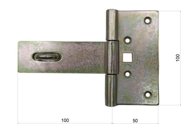 Петля Domax (ZZBR 150) накладная 100x50x2,5 мм желтый цинк универсальная