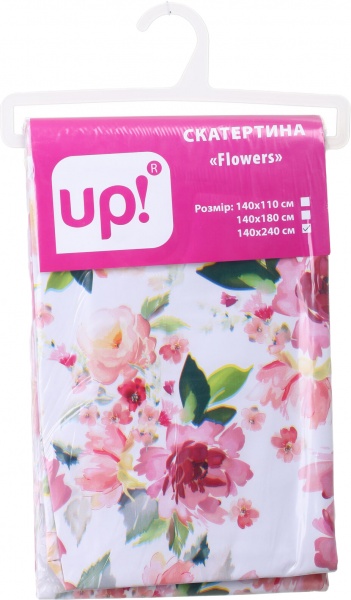 Скатерть Flowers 140x240 см белый с рисунком UP! (Underprice) 
