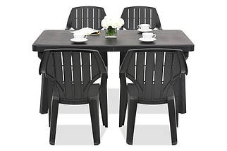 Стул пластиковый Bica Alta 88x61x58 см графит 