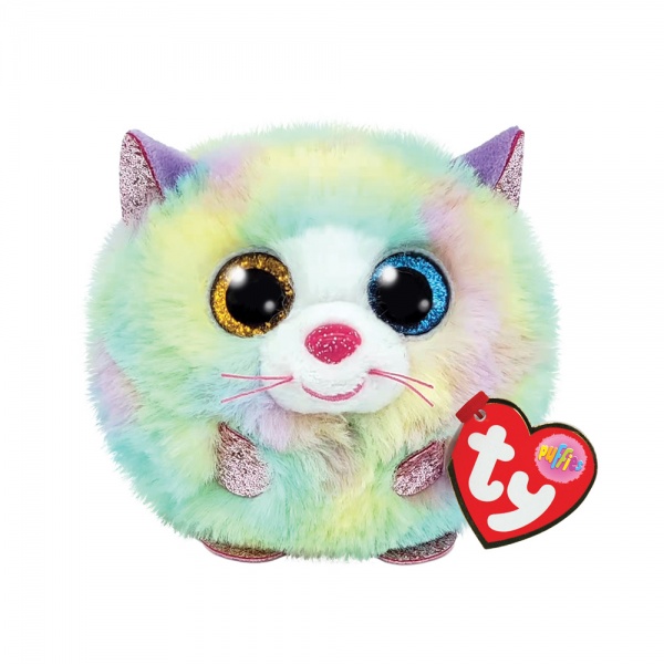 Мягкая игрушка TY PUFFIES Котенок HEATHER 10 см разноцветный 42503