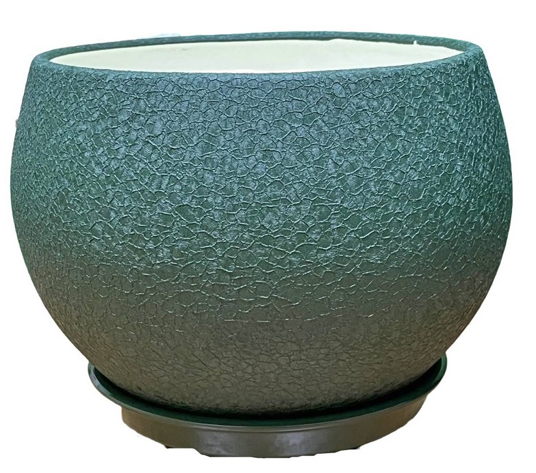 Горщик керамічний Куля круглий 4,1 л хакі (037-1-208)