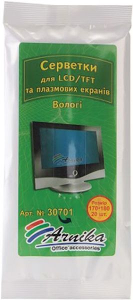 Серветки Arnika для LCD/TFT та плазмових екранів 20шт (30701) 