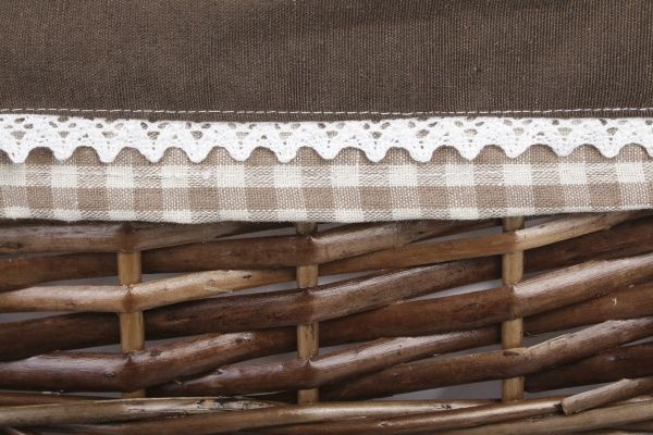 Корзина плетеная с текстилем Tony Bridge Basket детская 60х40х40 см JMA16-10TK-1 