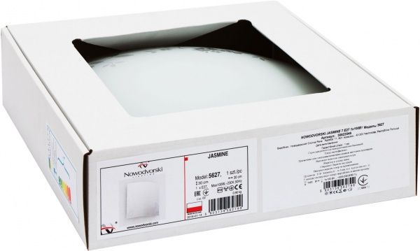 Светильник настенно-потолочный Nowodvorski JASMINE 7 1x100 Вт E27 белый 5627 