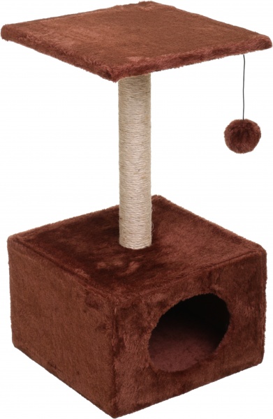 Будинок Koopman для котів з дряпкою та іграшкою 30х30х53 см