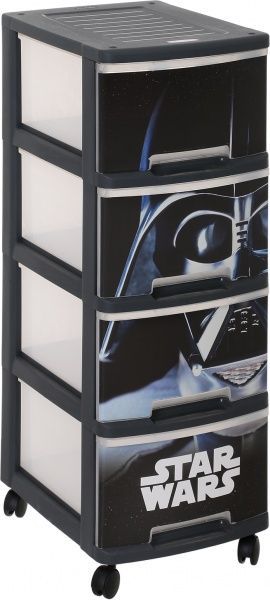 Комод пластиковая Curver 225221 на 4 шухляди Star Wars 350xрізнокольоровий принт мм