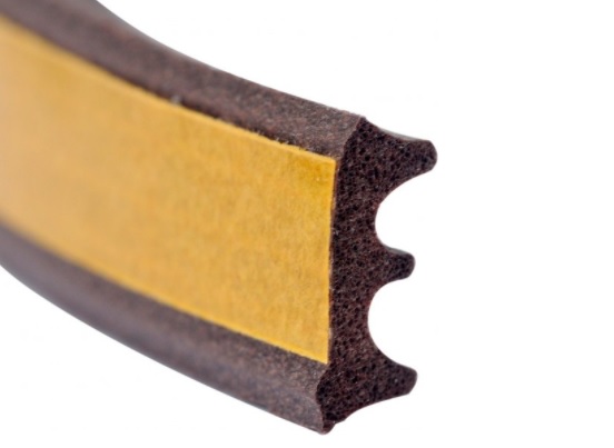 Уплотнитель E-образный A.T.T. 9х4 мм двойной коричневый