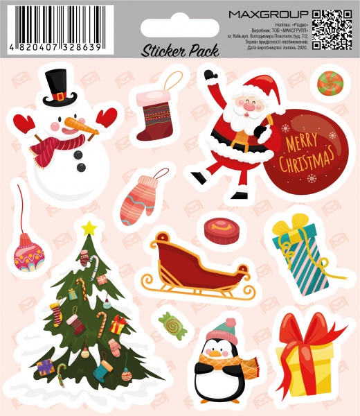 Наліпка MAXGROUP Різдво NM-155