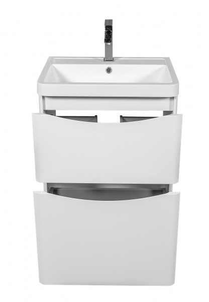 Тумба напольная Aqua Rodos Vista белый глянец с умывальником Ваr 50 см