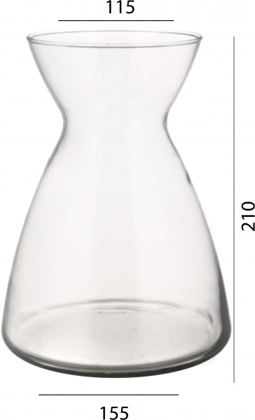 Ваза стеклянная Песочная 21 см 