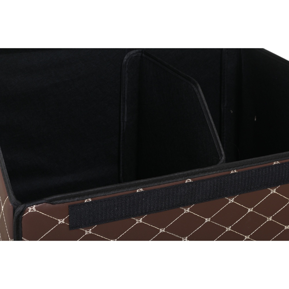 Сумка-органайзер в багажник розмір L Auto Assistance AA-533BW коричнево-білий