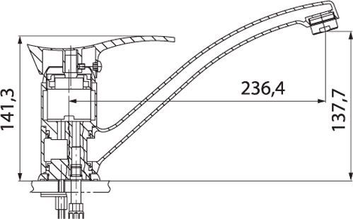 Смеситель для кухни Ferro Padwa BTP 4