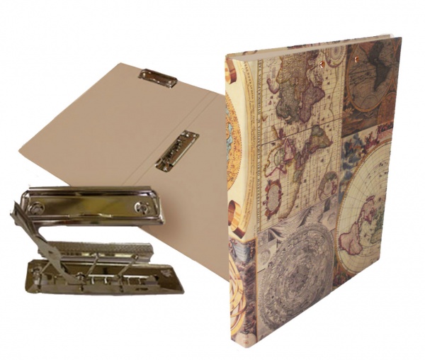 Папка з притиском MINICLIP+CLIPBOARD 20 мм А4 КРАФТ асорті iTEM