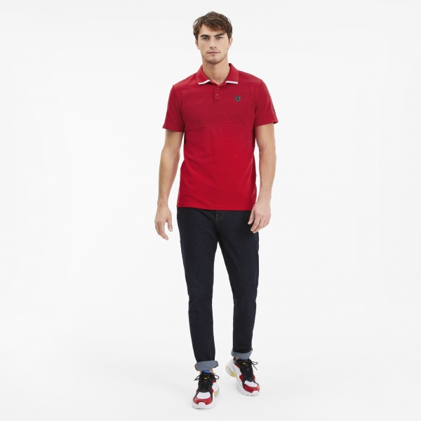 Поло Puma Ferrari Striped Polo 59612302 р.S червоний