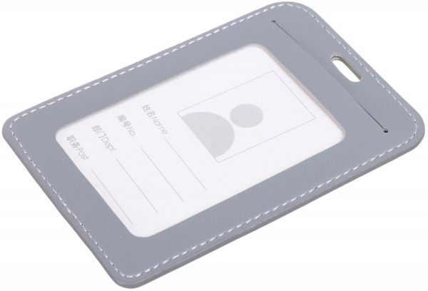 Бейдж вертикальный серый 11x7 см