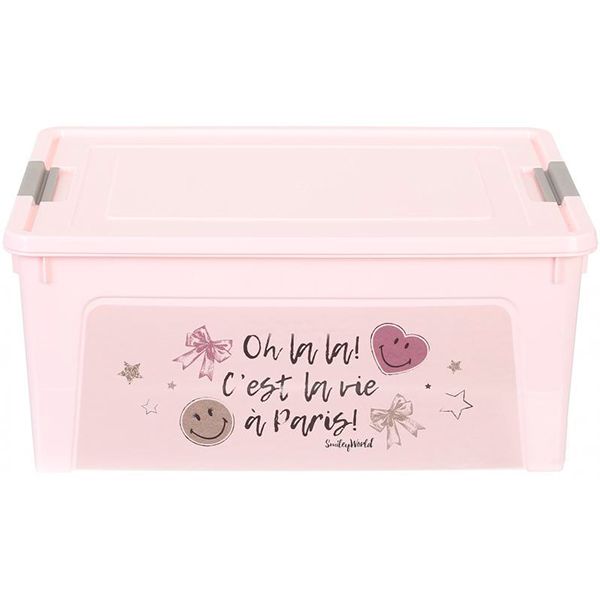 Ящик для зберігання Smiley Paris Chic рожевий 140x320x240 мм