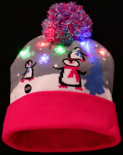Шапка Діда Мороза з підсвічуванням 21х29 см
