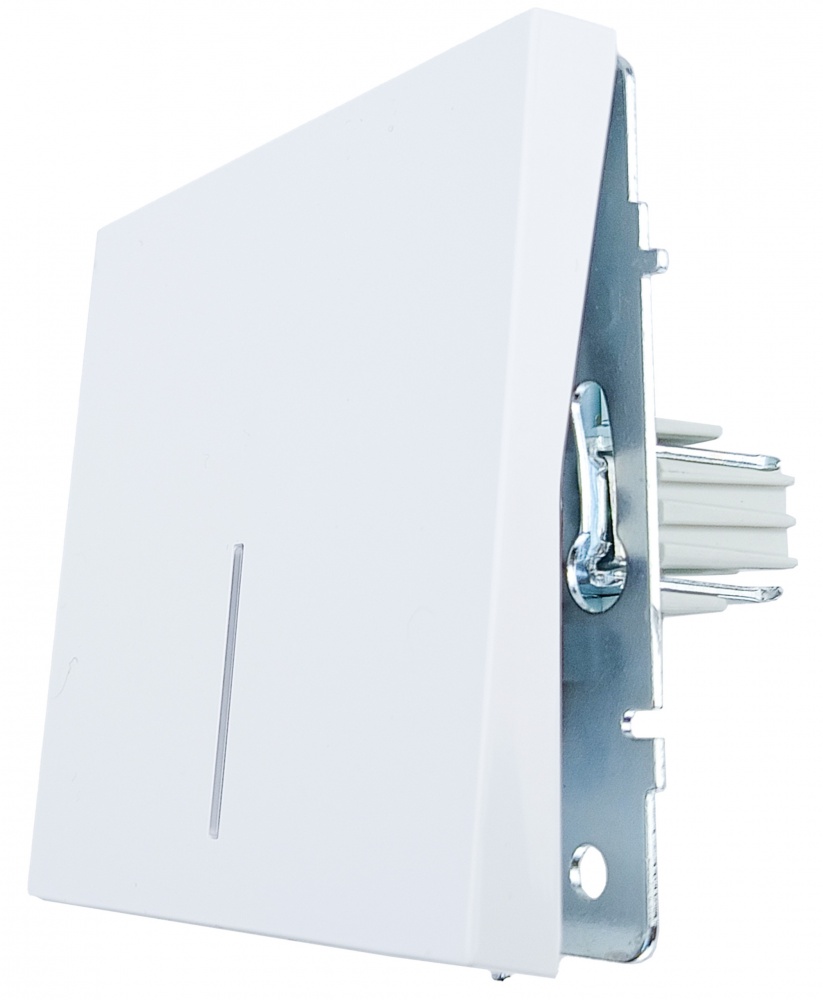 Механізм вимикача одноклавішний HausMark Juna з підсвіткою білий