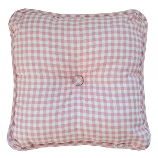 Подушка декоративная Bella 35x35 см розовый в клетку Прованс 