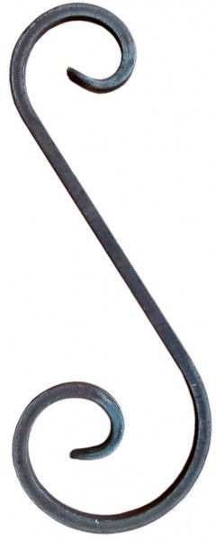 Завиток несимметричный 240х90 мм квадрат 10х10 мм 10.301