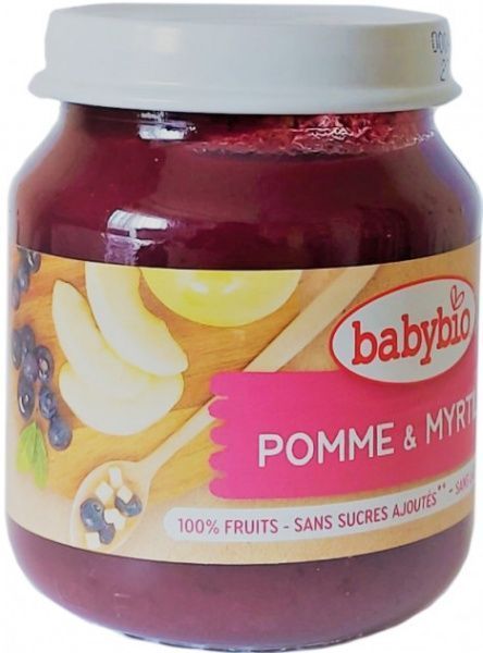 Пюре Babybio з яблука та чорниці 130г 51074 