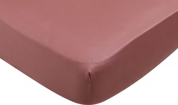 Простынь на резинке Solid 160x200 см ореховый Luna 