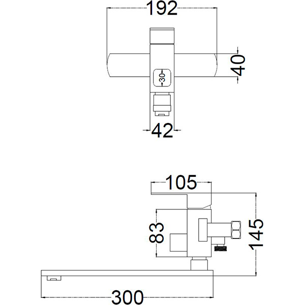 Смеситель для ванны Mixxen Бостон MXIN0439