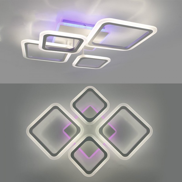 Люстра светодиодная Luminaria 5x75 Вт белый OVAL RGB 75W 5S APP 