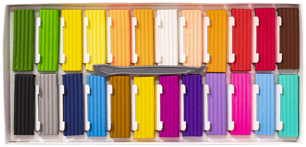 Пластилін восковий Чисті руки MAXI 24 кольори по 20 г 7661С CLASS