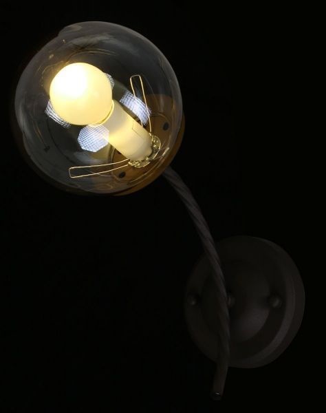 Бра Accento lighting ALKK-GH96284-1W 1x40 Вт E14 чорний 