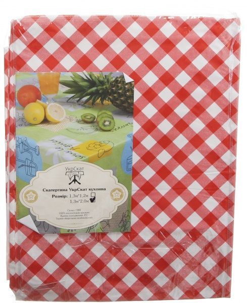 Скатерть Лайт 4731410а20 130x200 см красный с белым УкрСкат 