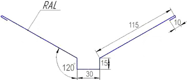 Планка ендовы декоративная глянцевая PSM PROFILE PSM RAL 8017 коричневая 2м
