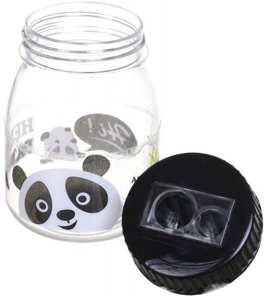 Точилка с прозрачным контейнером Панда