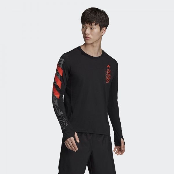 Футболка Adidas FAST GFX LS Tee FJ5000 L чорний