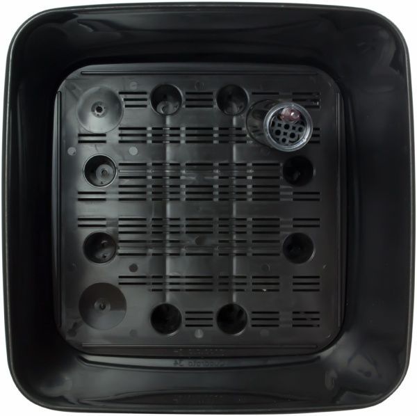 Горшок пластиковый Plastkon Flower Lover Quadrato квадратный 37л антрацит 