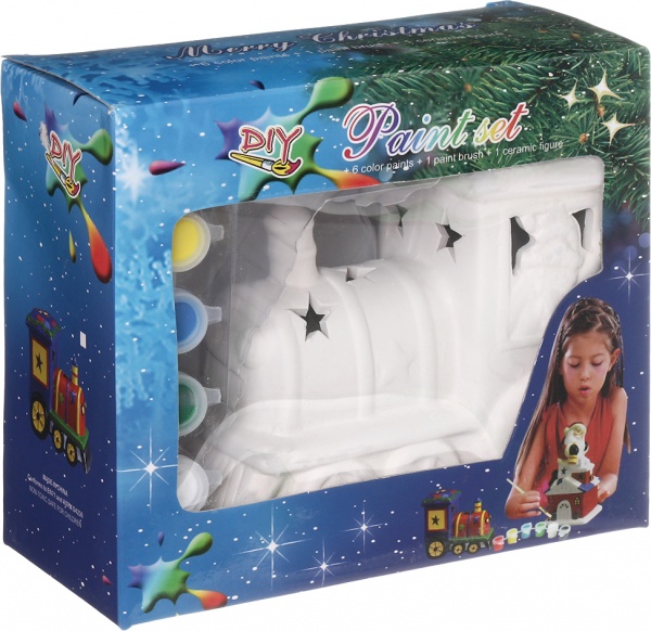 Набор для росписи паровозик с дедом морозом 6 красок 021697 021697 