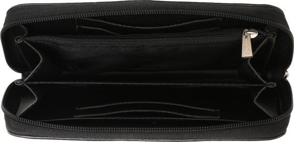 Кошелек женский на молнии черный 022001 