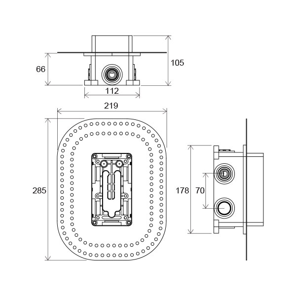 Скрытая часть смесителя Ravak RB 071.50 R-box (X070074)