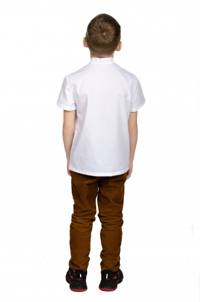 Вышиванка для мальчиков Эдельвика р.110 белый 65-20/09 