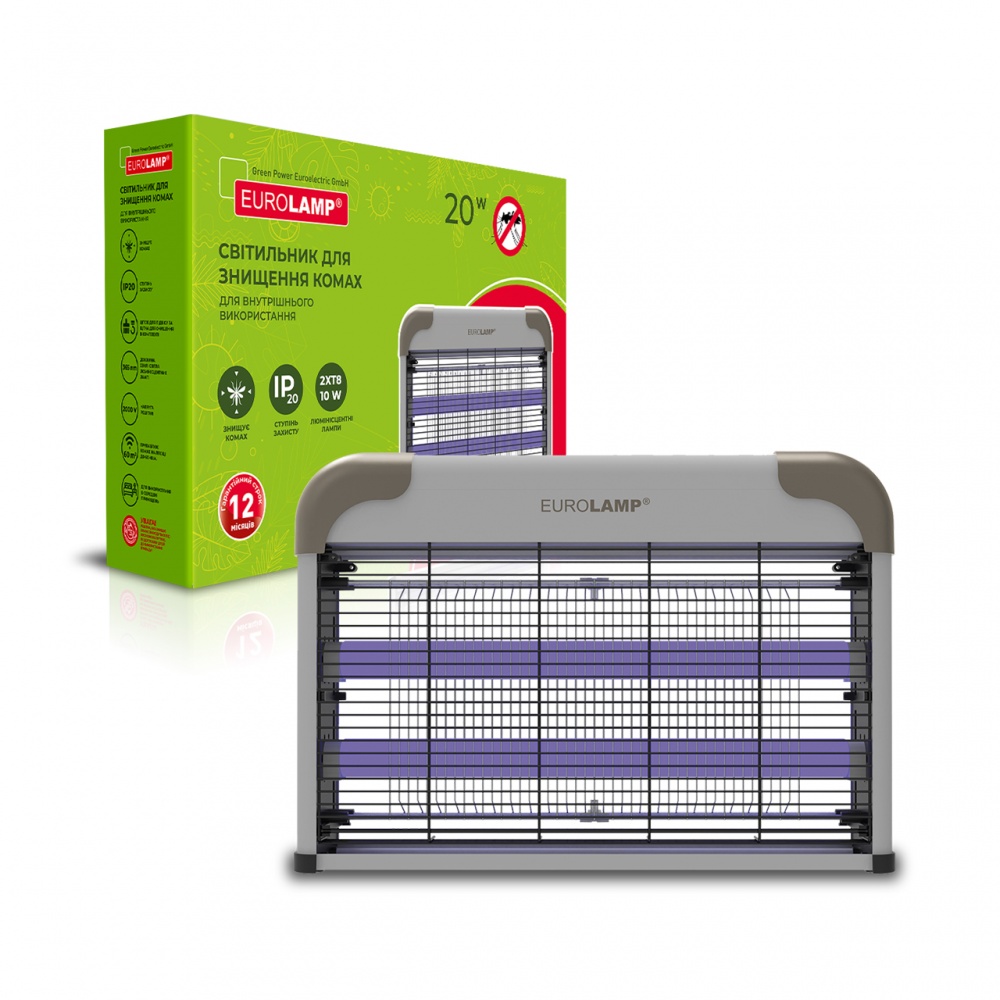 Лампа для знищення комах Eurolamp MK-20(FLUOR)new