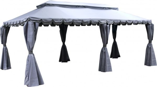 Павильон садовый Indigo с москитной сеткой 3х6 м DU063 серый