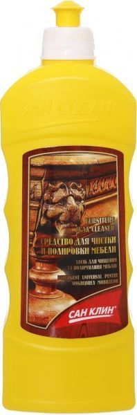 Засіб SAN CLEAN для чищення та полірування меблів без розпилювача 0,5 л